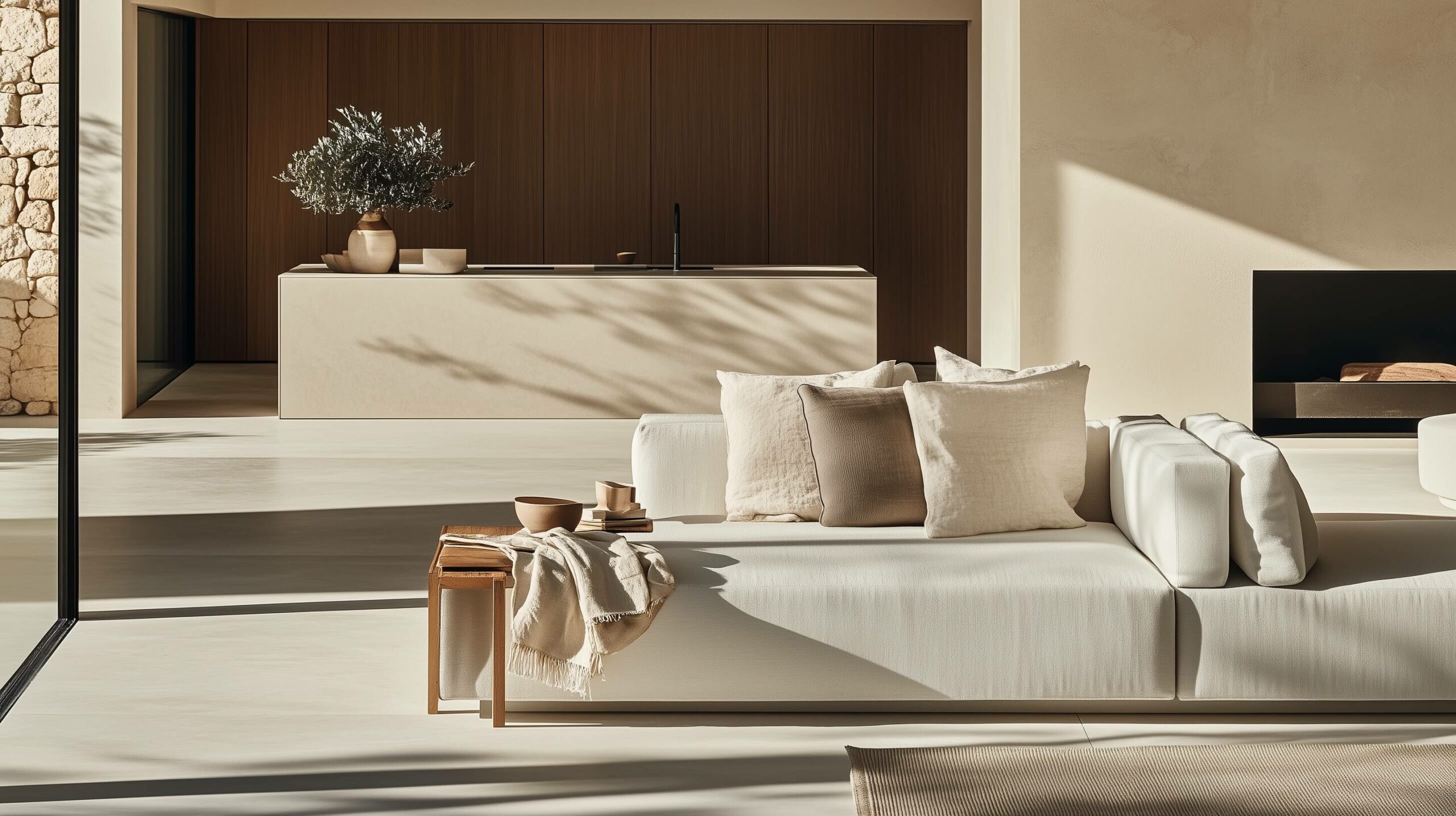 Interior of a contemporary Mediterranean home